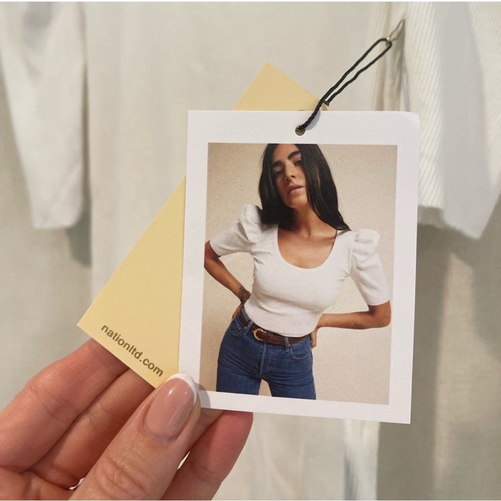 Nations Ltd - White Ribbed Pixie Tee - image 4